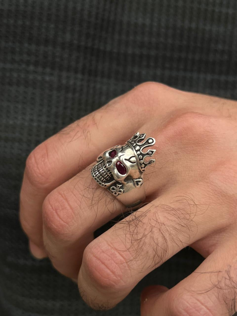 Crowned Skull Ring -Sterling Silver 925s