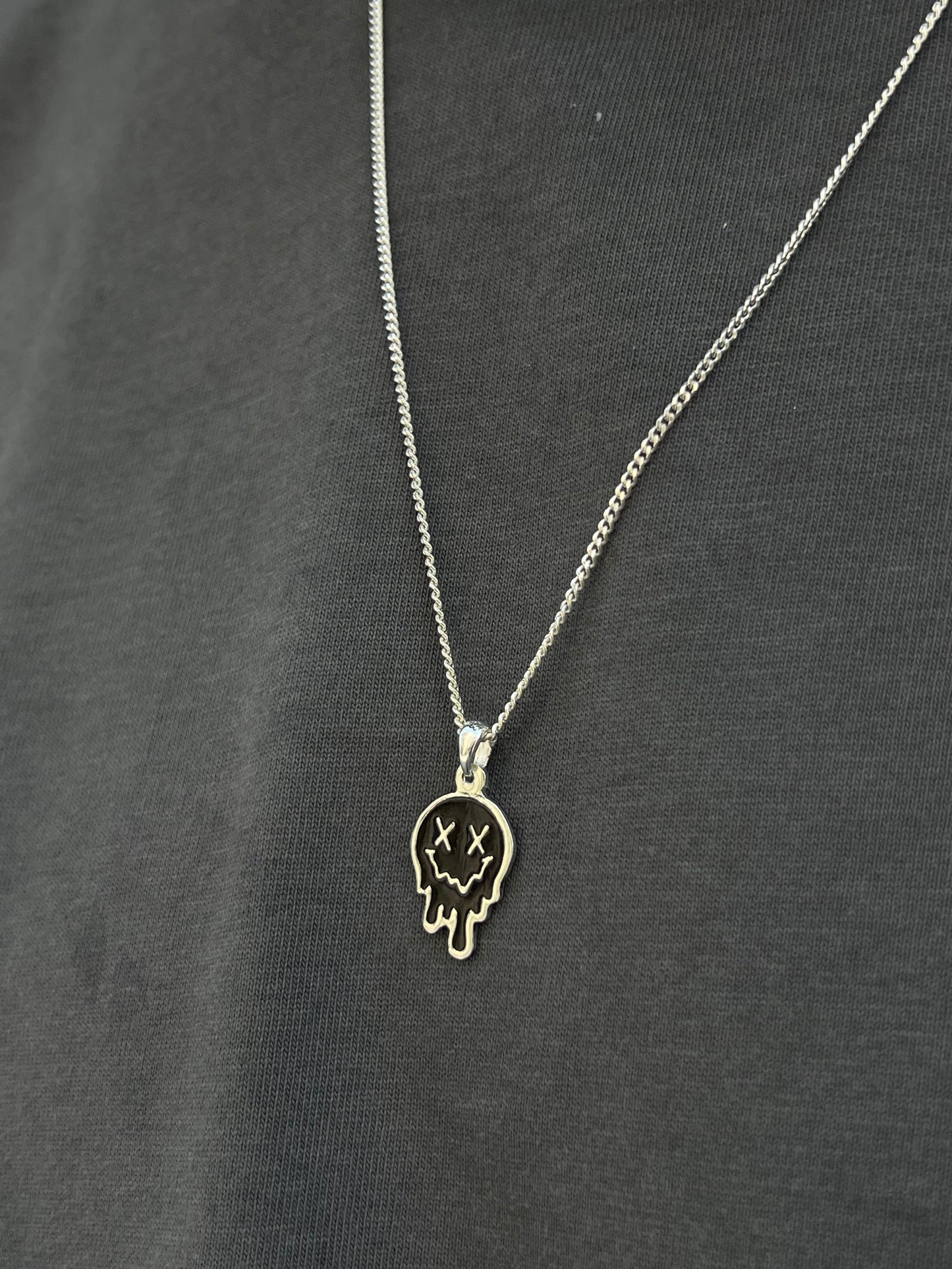 Drip Dead Smile Necklace for Men's Sterling Silver 925s