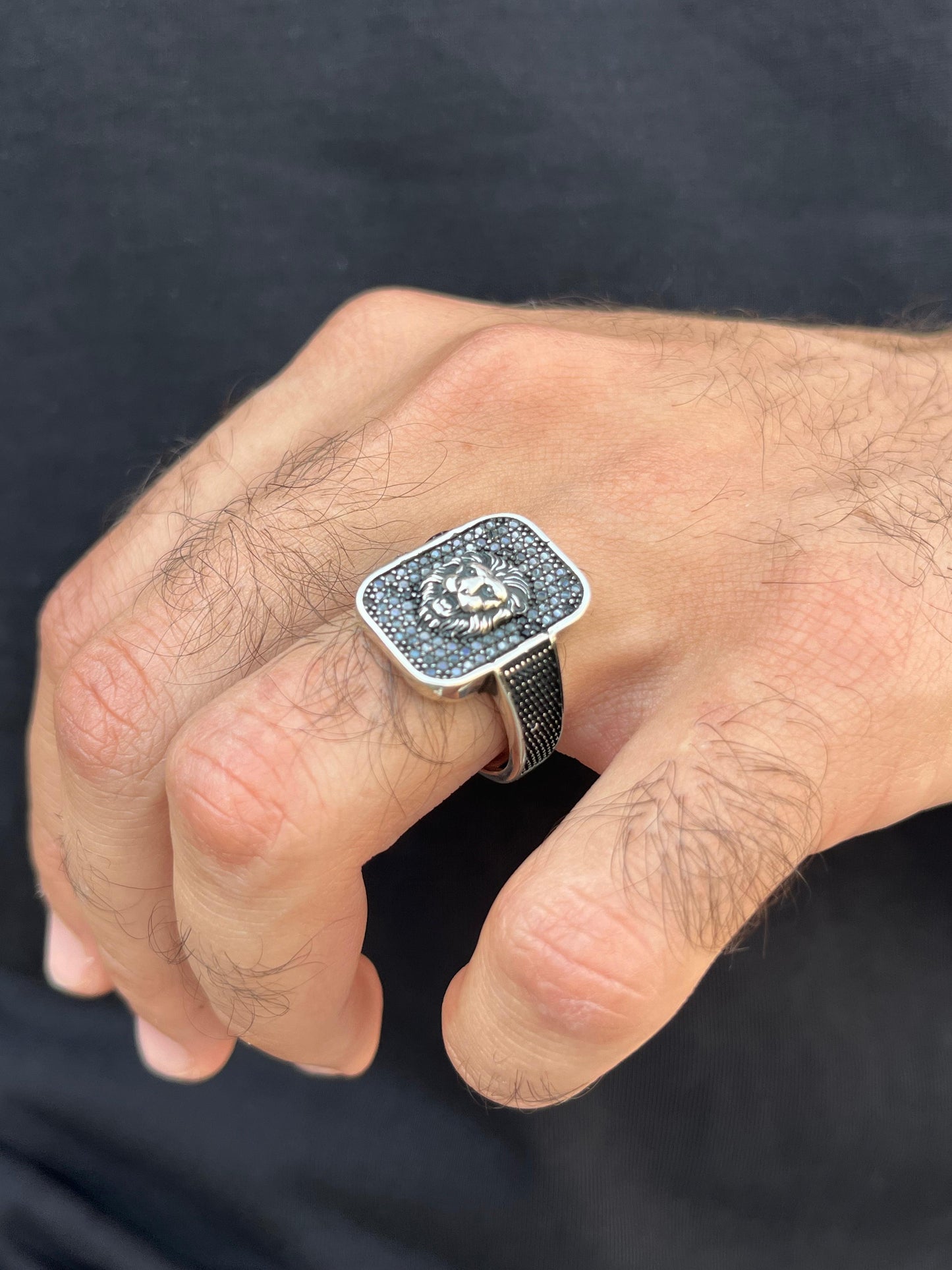 Lion Face Ring -for Men's Sterling Silver 925s