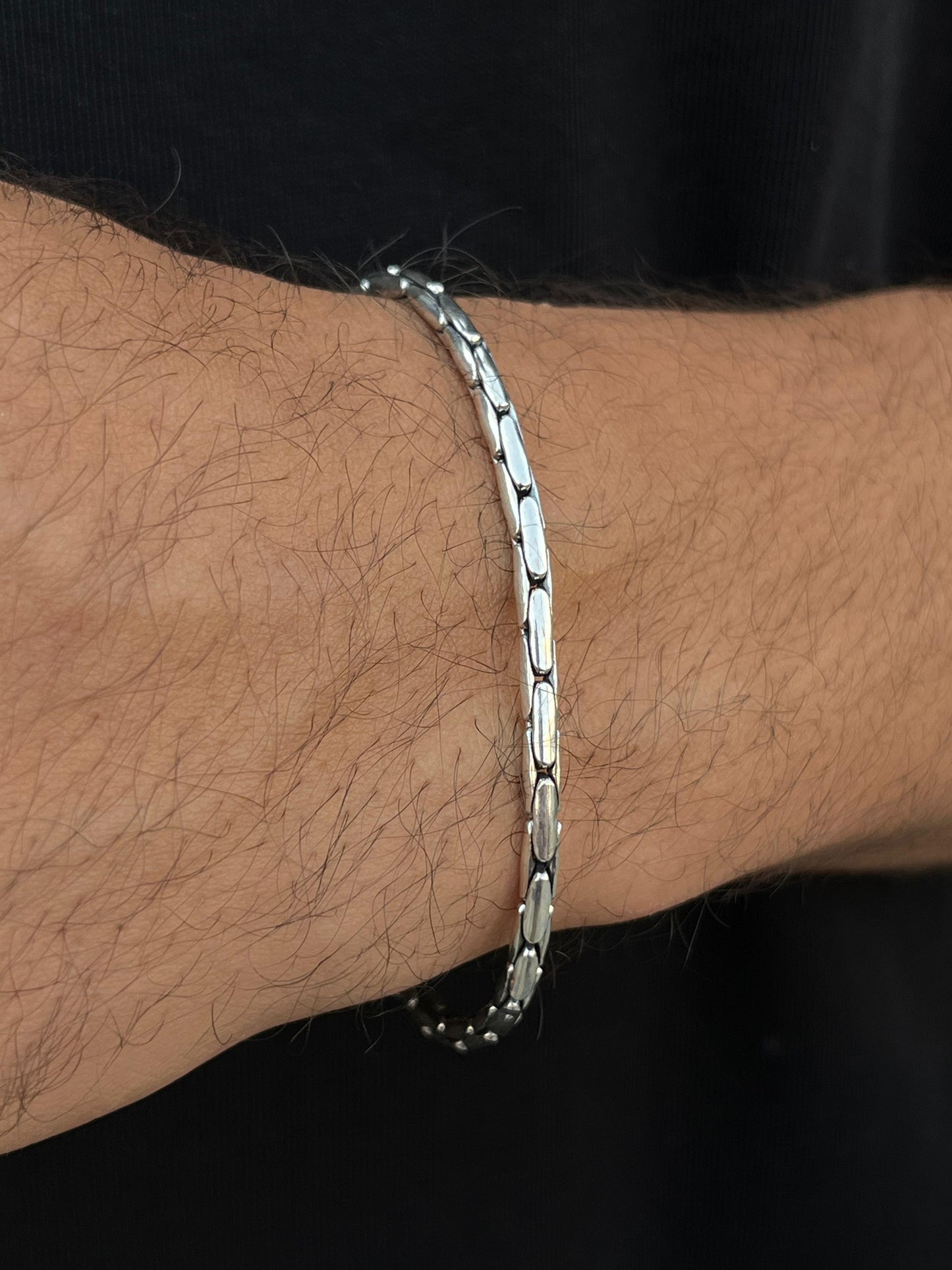 Spinal Chain Bracelet for Men's Sterling Silver 925s-20cm