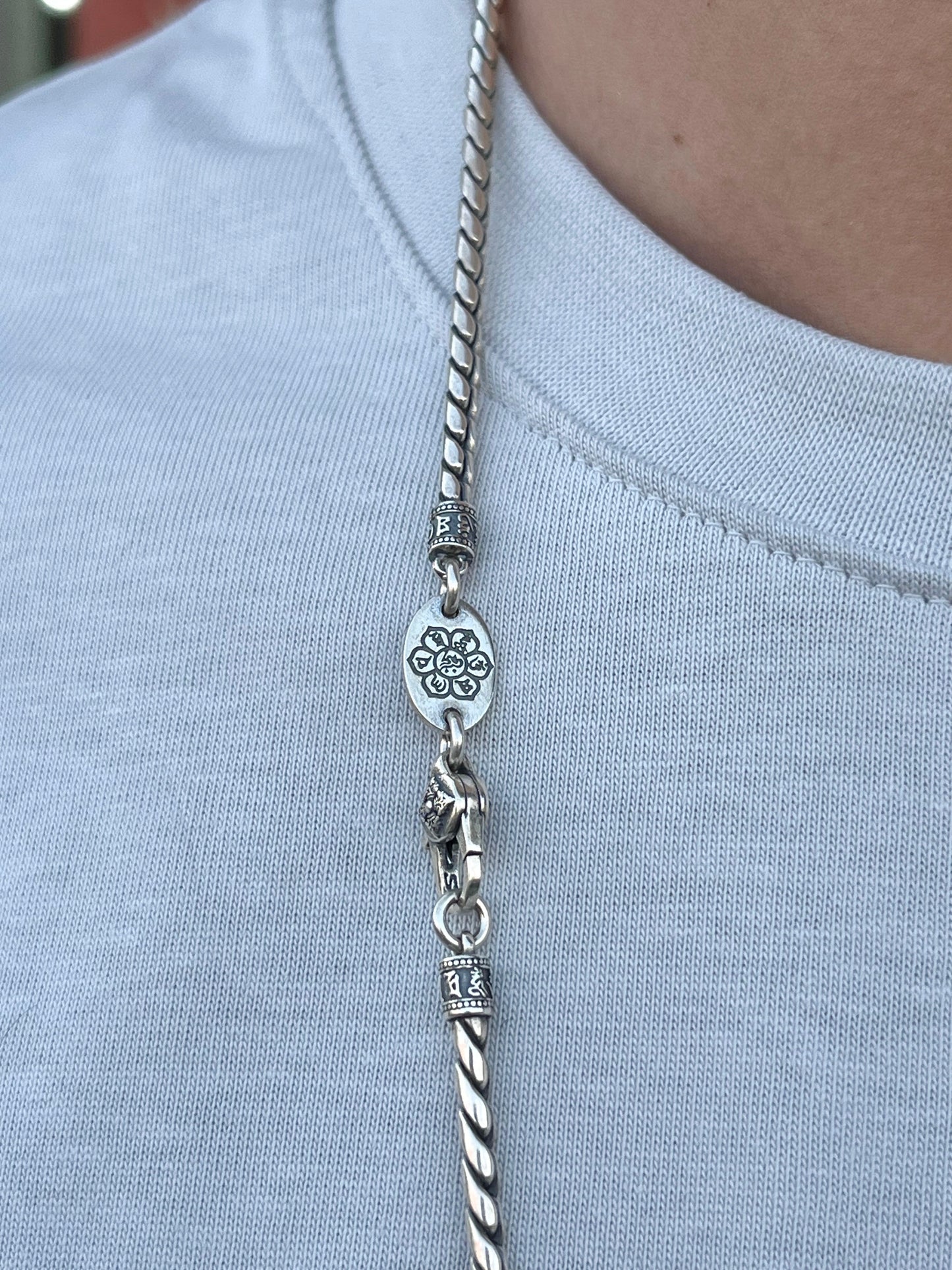 Heavy Serpent Twist Chain in Italian Sterling Silver 925s