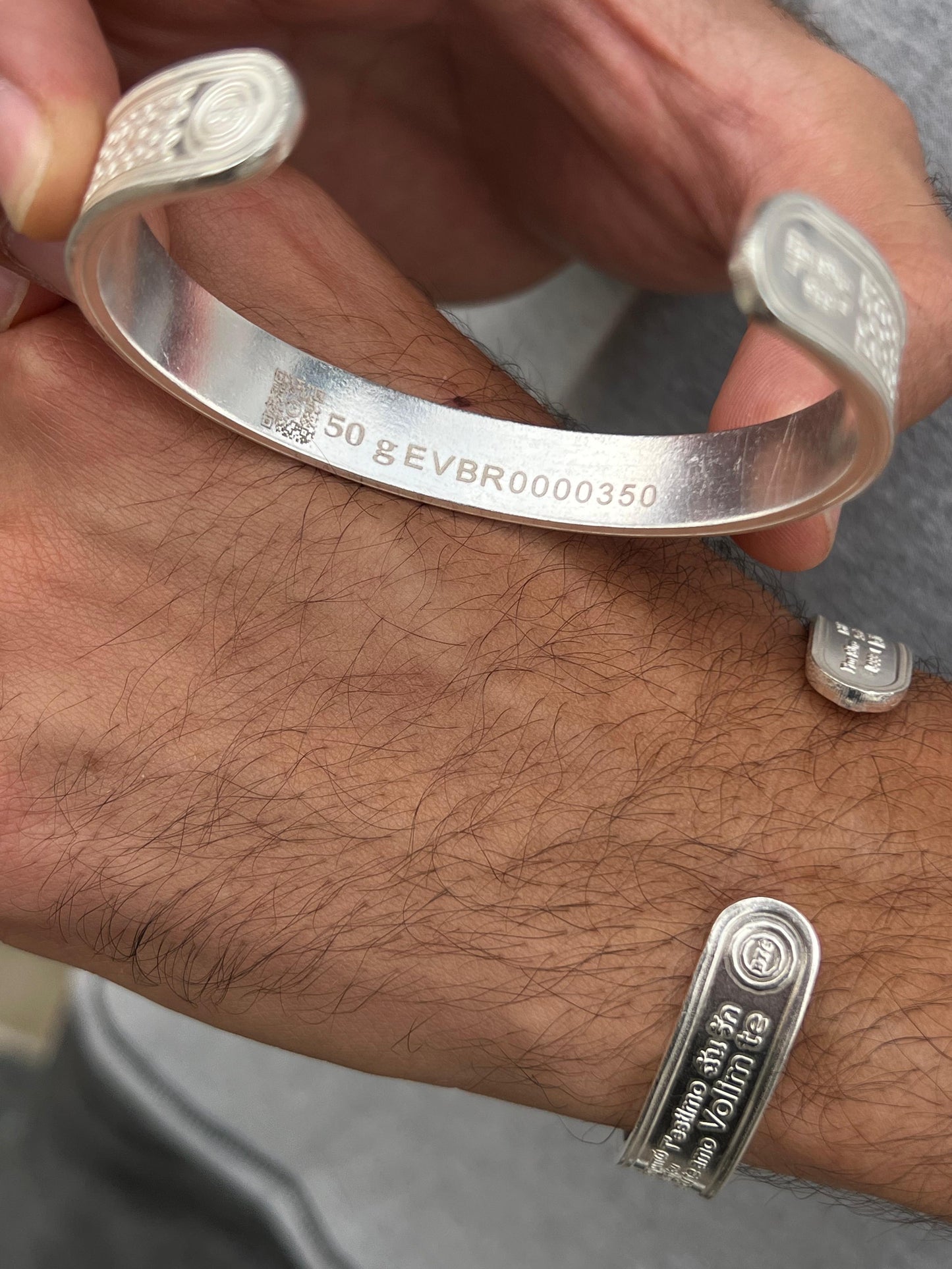 BTC Pure 999 Fine Silver -50g - “I LOVE YOU” 100 Languages Bangle