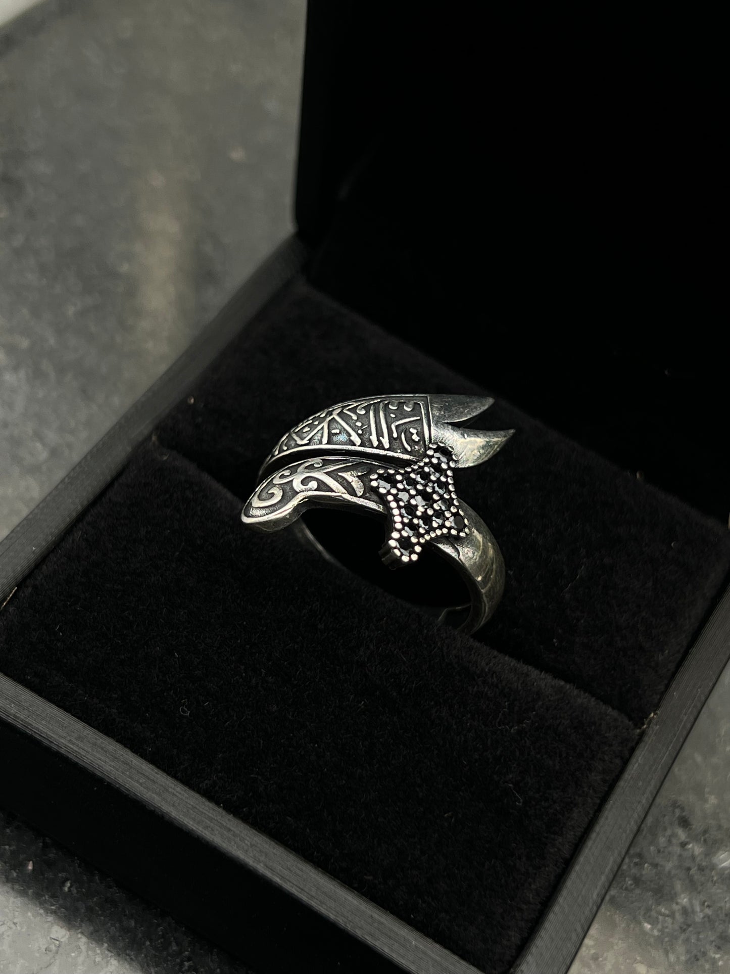 Zulfakar sword of Ali ibn Abi Talib Ring for Men in Sterling Silver 925s