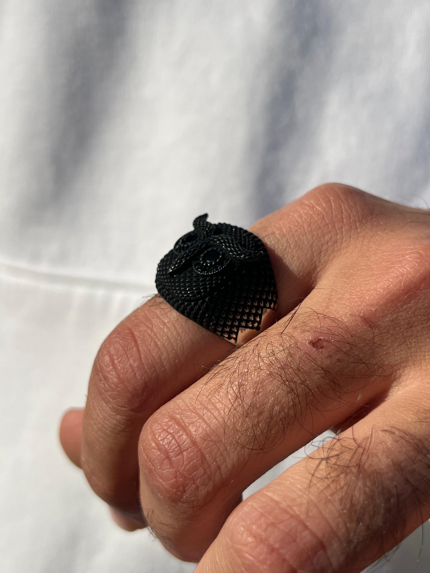 ⚠️Rare Piece-Black Owl Ring -Sterling Silver 925s