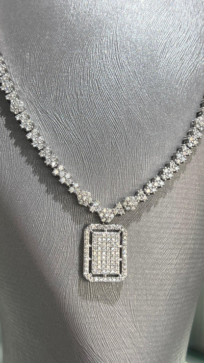 Sparkling Square Set In Italian Sterling Silver 925