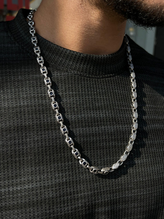 Eyes Titanox Chain For Men Sterling Silver925-(64cm-8mm)