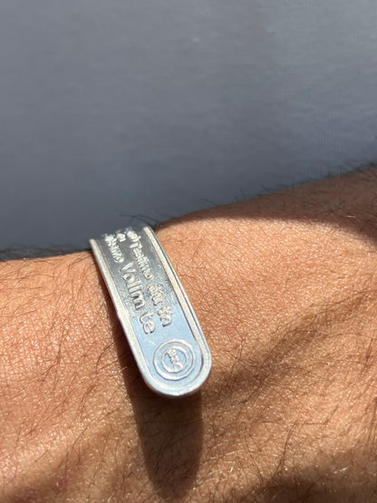 BTC Pure 999 Fine Silver - 1 Ounce - “I LOVE YOU” 100 Languages Bangle for Men