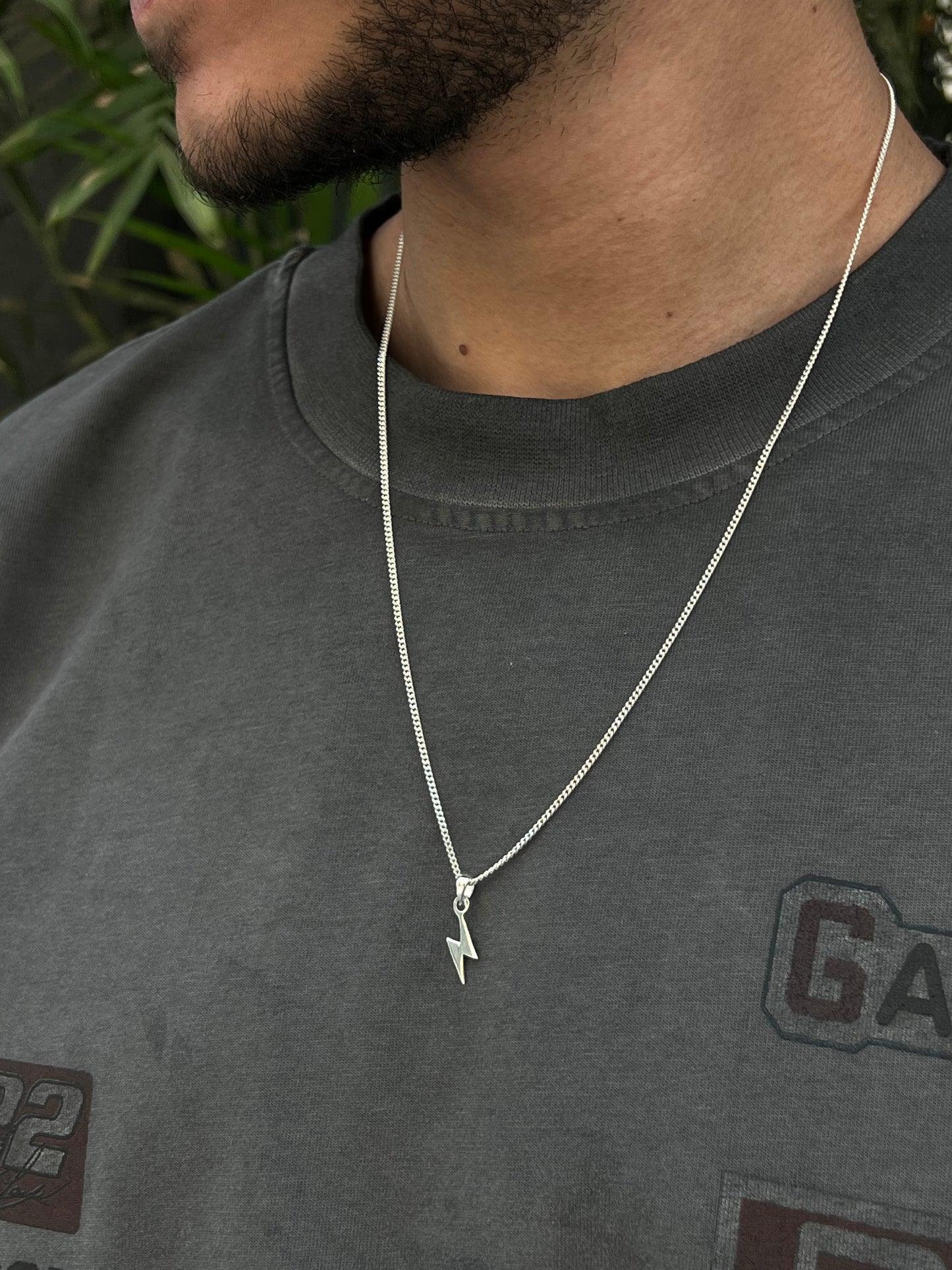 Lightning Necklace for Men's Sterling Silver 925s