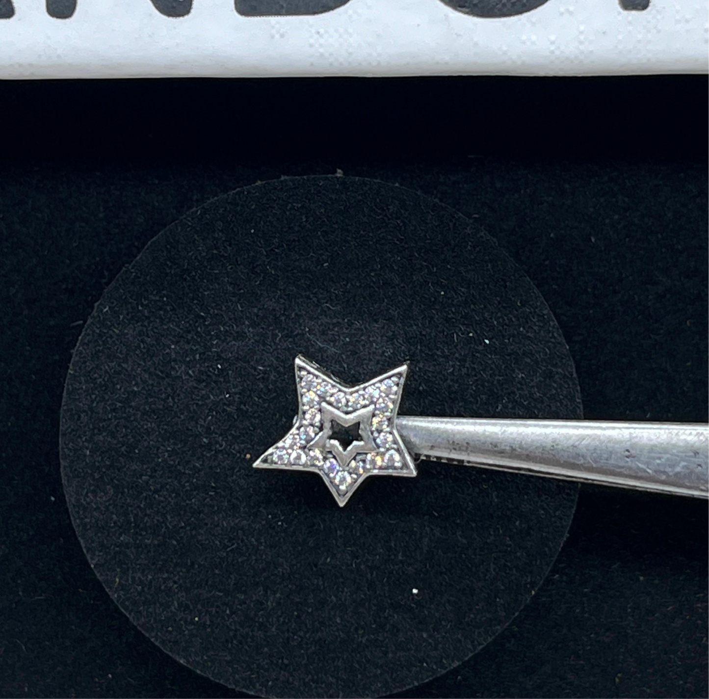 Sparkling Asymmetric Star Charm