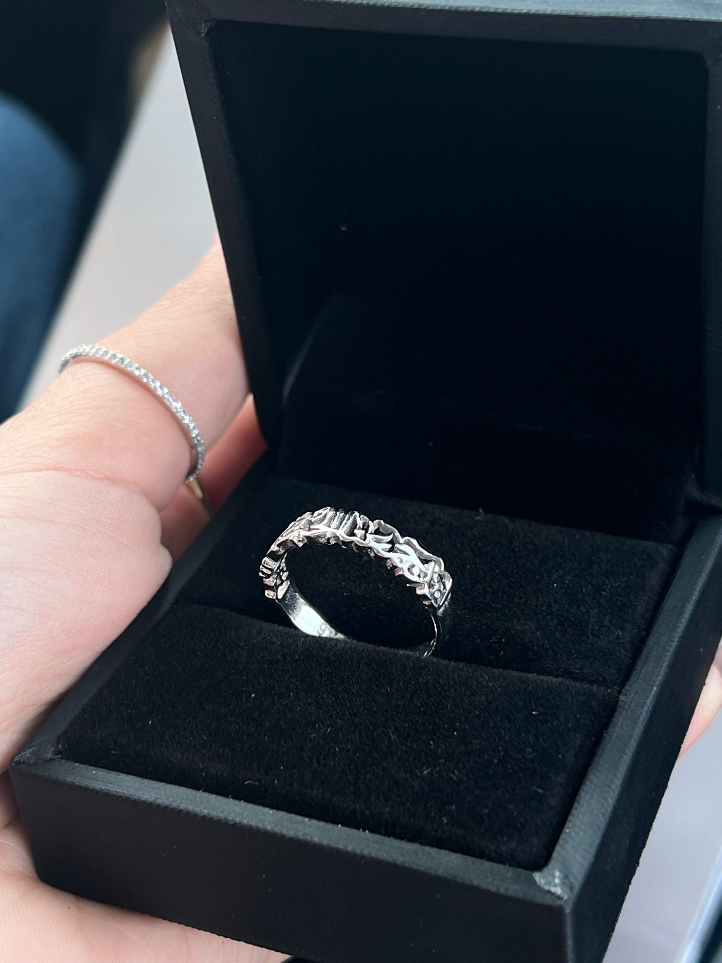 Slim Couple Band Ring - 925Silver- 5mm
 (لقد جمعنا الحب فمن يفرقنا)