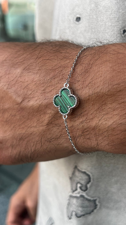 One Malachite Van Cleef Bracelet Sterling Silver 925s