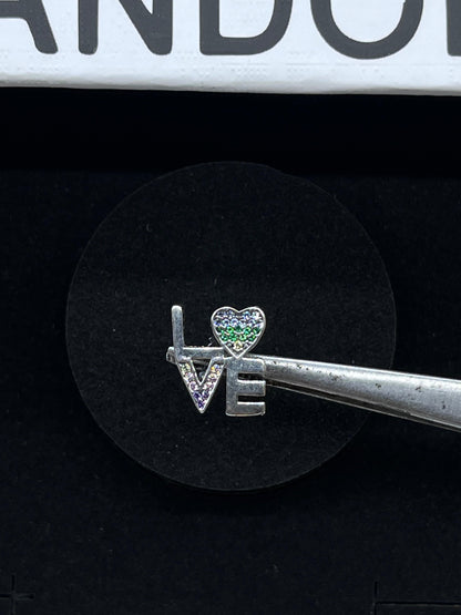 LOVE sparkling Zirconia Charm