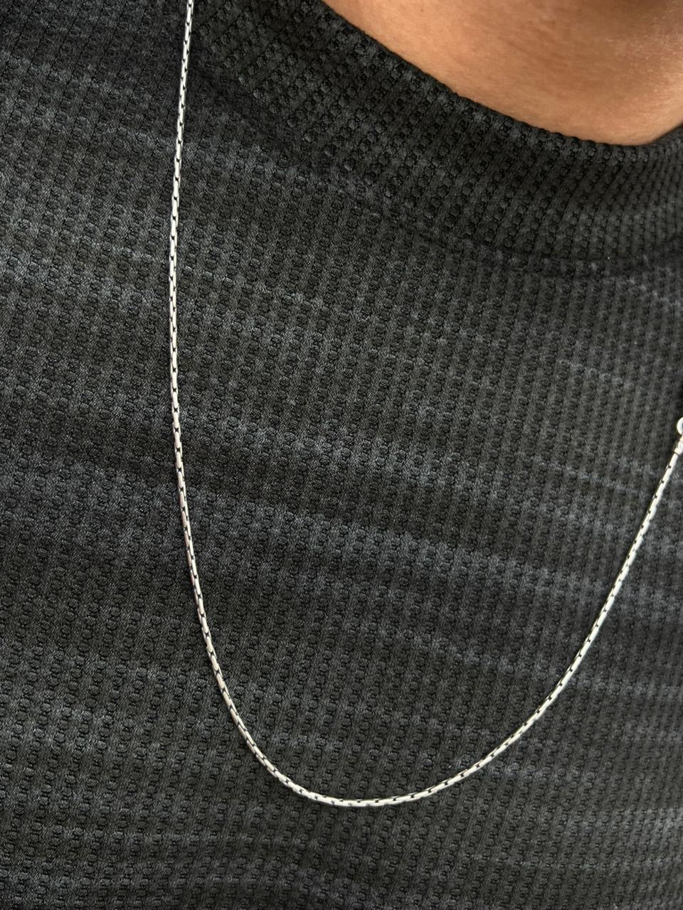 Decent Rune Necklace-Pure Sterling Silver 925s-(64cm-2mm)