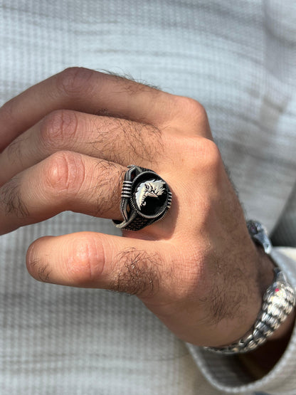Dark Eagle Ring -Sterling Silver 925s