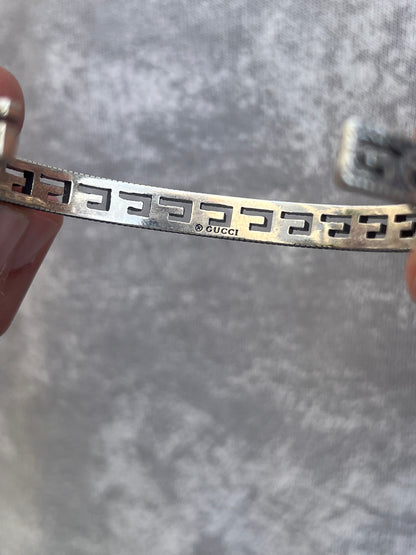 Stamped GUCCI Bangle bracelet -S925 Sterling Silver for men -