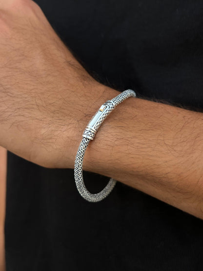 Viper Chain Bracelet for Men's Sterling Silver 925s-(20.5cm-5mm)