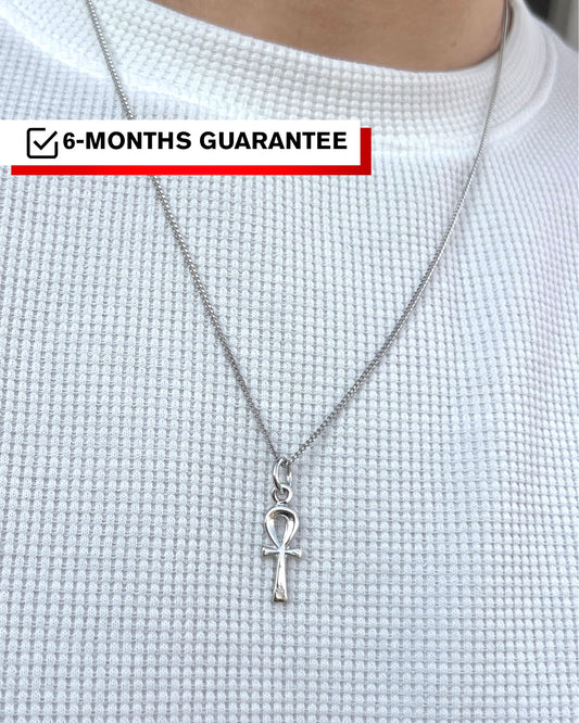 Premium- Ankh Necklace in Sterling Silver 925s- Protective coated plating
