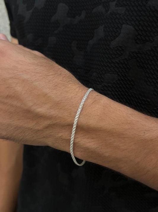 Single Bismark S925 Sterling Silver Bracelet for men