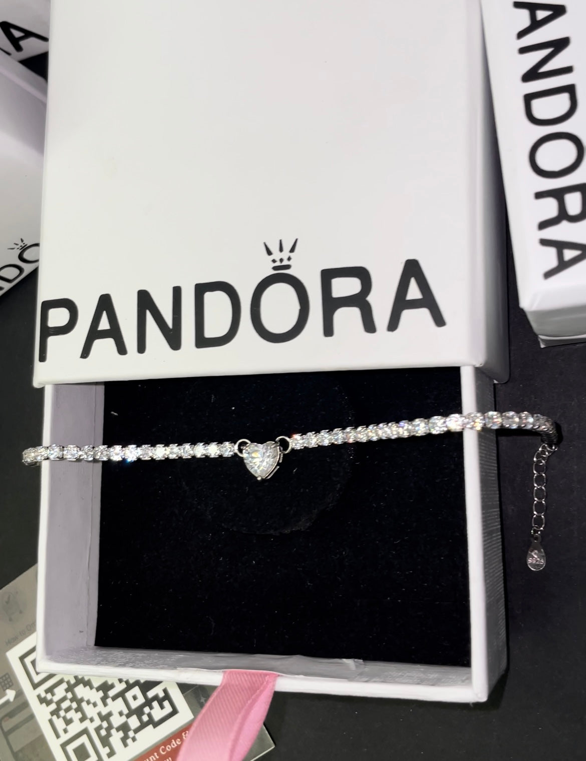 Sparkling Heart Tennis Bracelet ✨