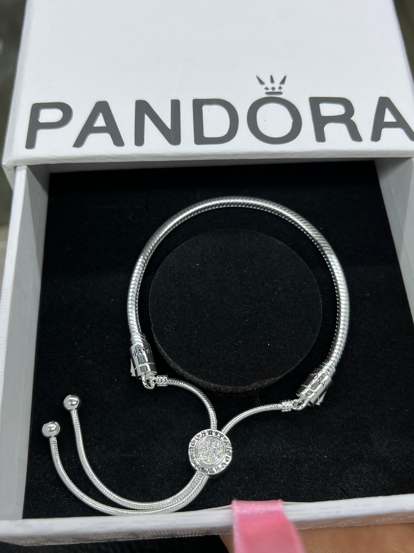 Moments circle Snake Chain Slider Bracelet