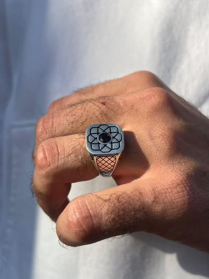 Geo Focus Ring -Sterling Silver 925s
