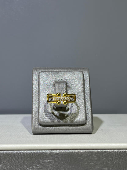 Sparkling Gold Plated Tiffany Set In Italian Sterling Silver 925/ 4 pieces