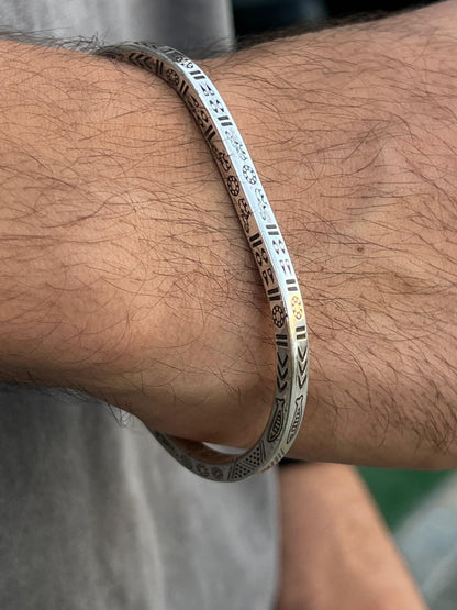 Heavy Handmade Nomad Bangle-Sterling Silver 925s
