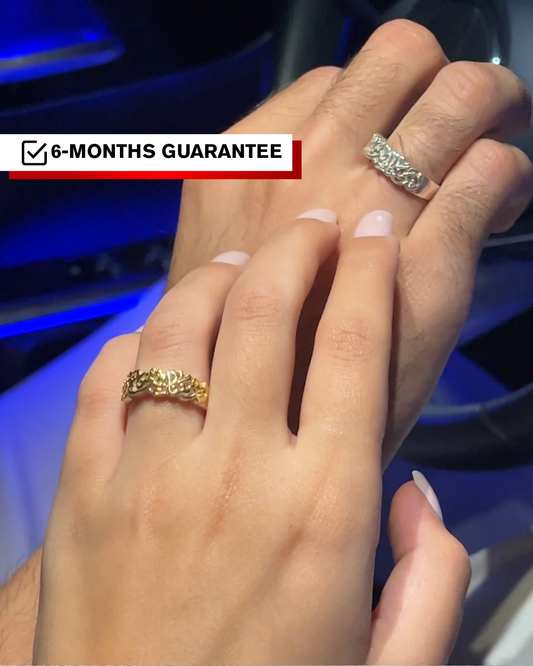 Premium-Thick Couple Band Ring - 925Silver-7mm (لقد جمعنا الحب فمن يفرقنا)