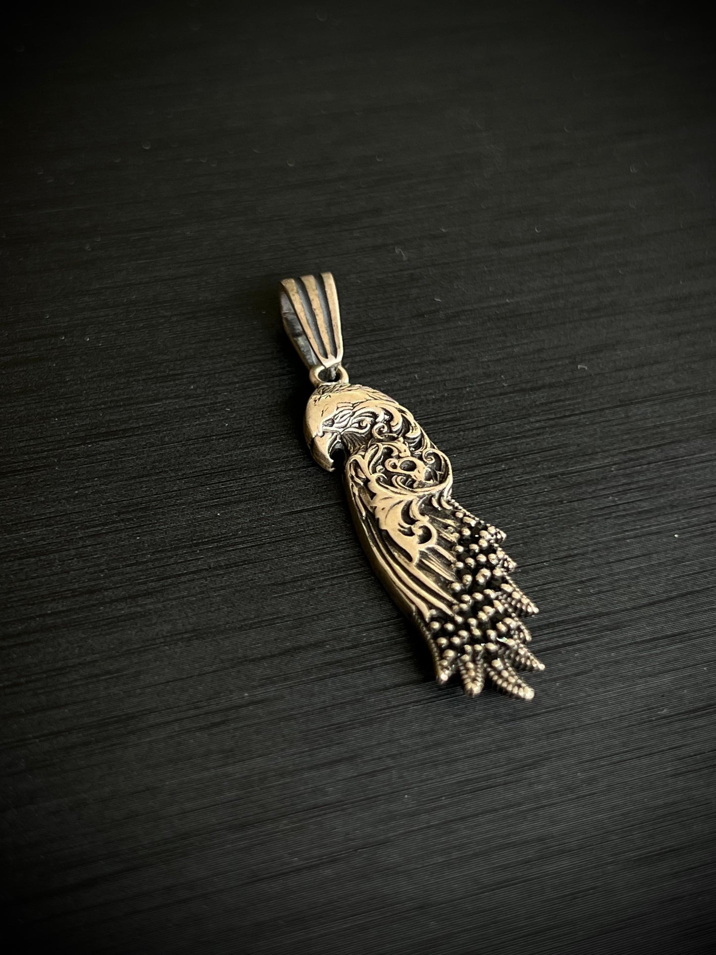 Wild Peacock Pendant – S925 Silver-4cm