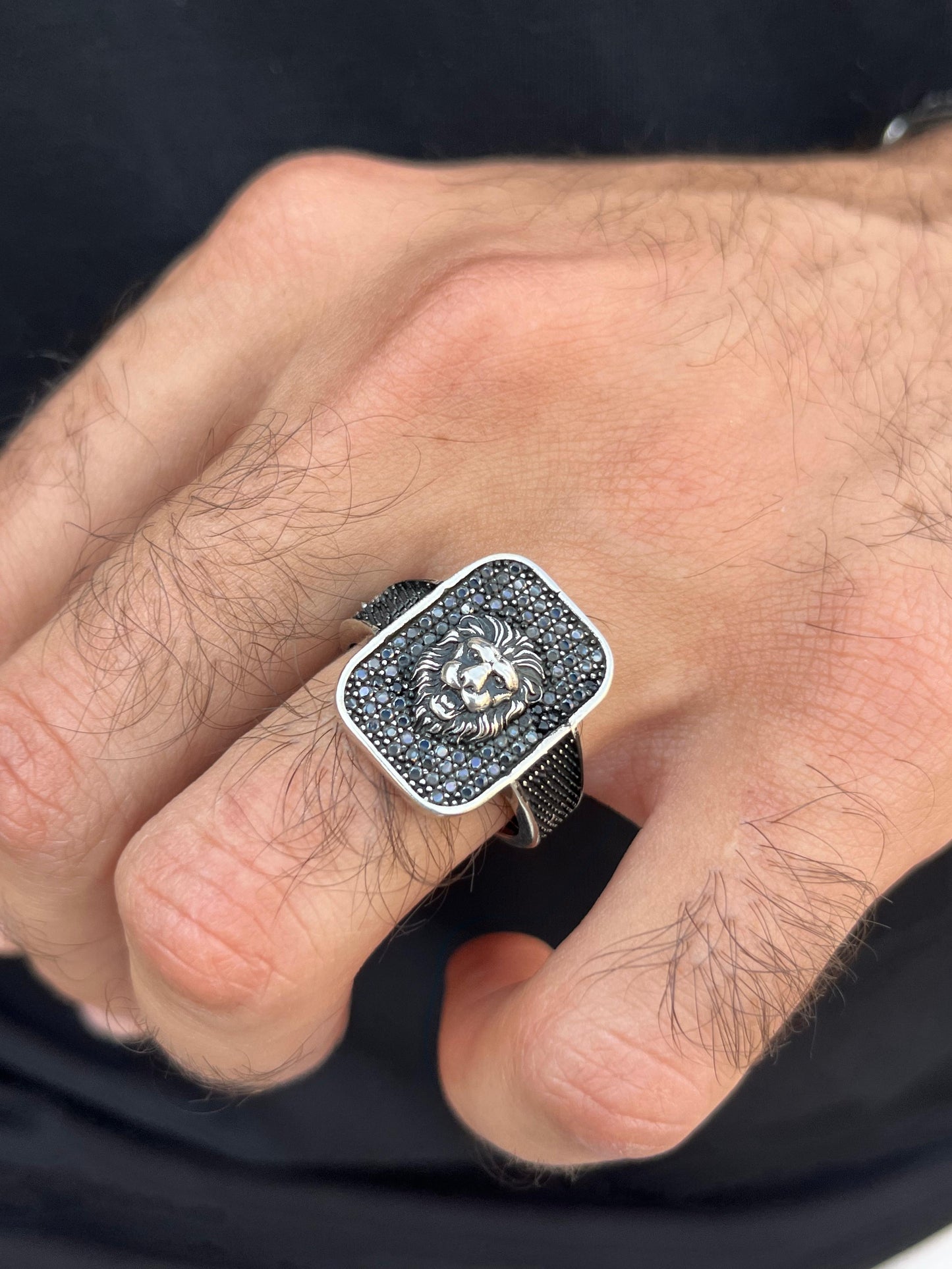 Lion Face Ring -for Men's Sterling Silver 925s