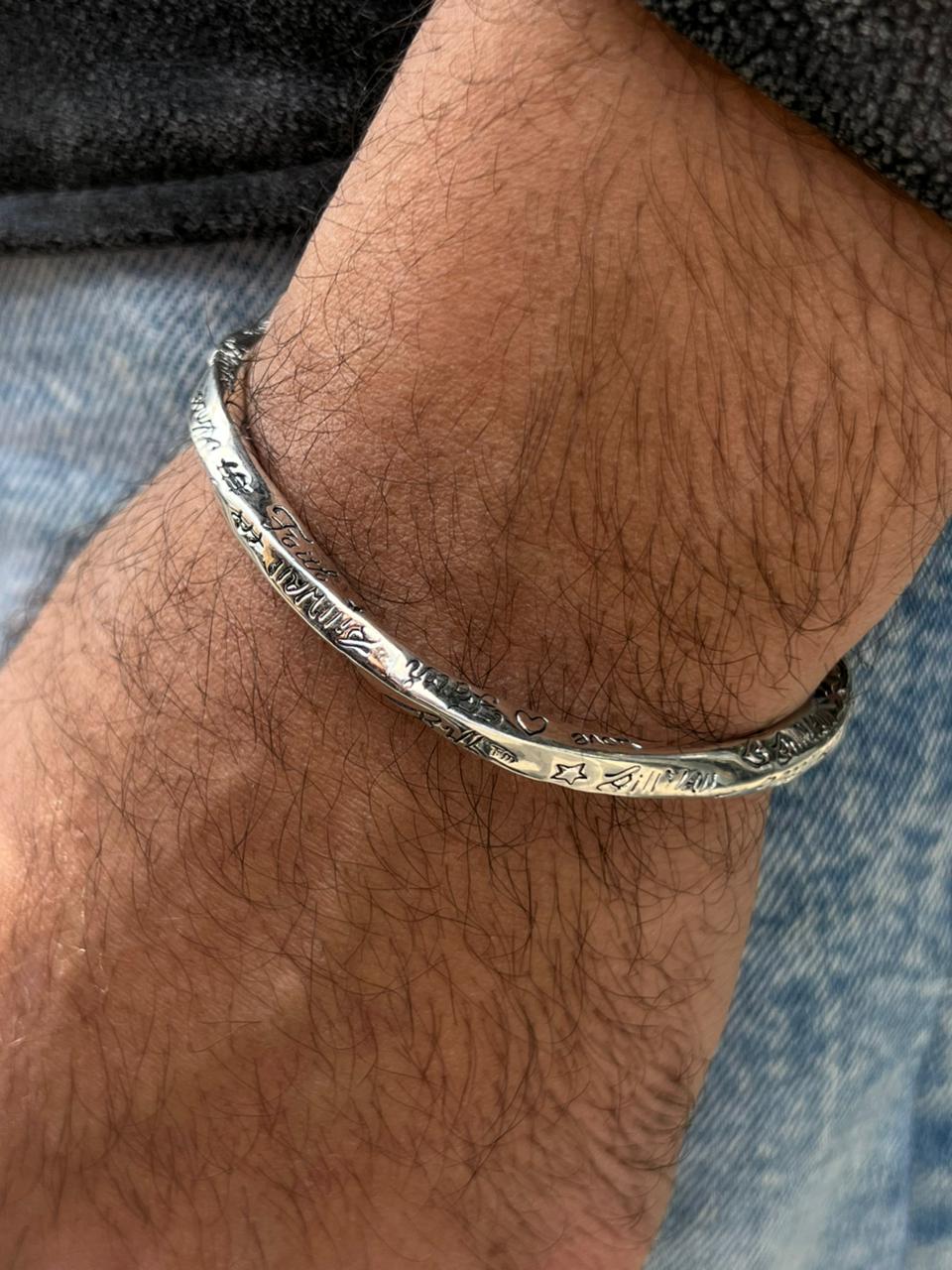 Twisted Heavy Handmade Nomad Bangle-Sterling Silver 925s