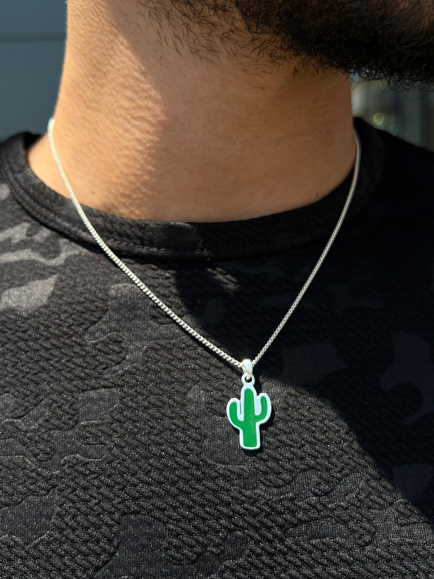 Cactus Necklace for Men's Sterling Silver 925s🌵