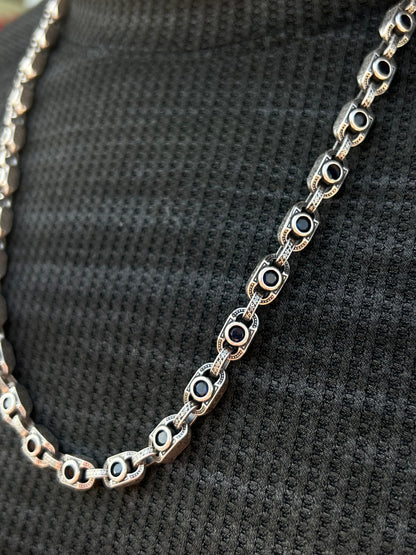 Eyes Titanox Chain For Men Sterling Silver925-(64cm-8mm)