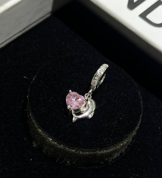 Dolphin Love Dangle Charm