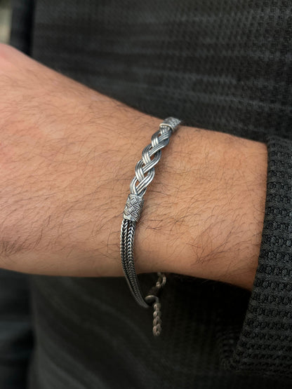 VTG Bracelet in Sterling Silver 925s-(19cm+3,5cm)