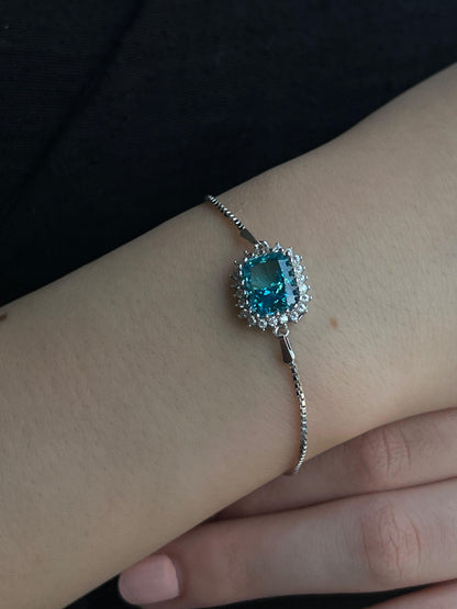 Ocean Zirconia Bracelet -in Sterling Silver -925