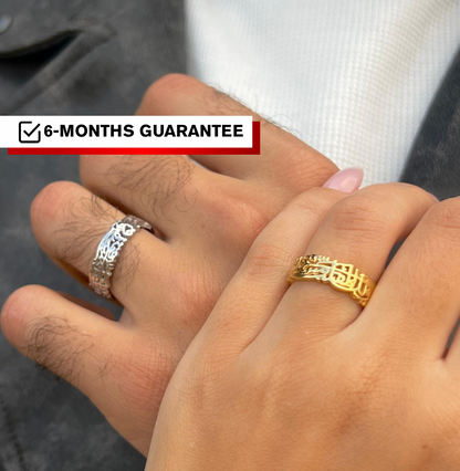 Premium-Thick Couple Band Ring - 925Silver-7mmولك فى القلب مستقر ومقام)؛)
