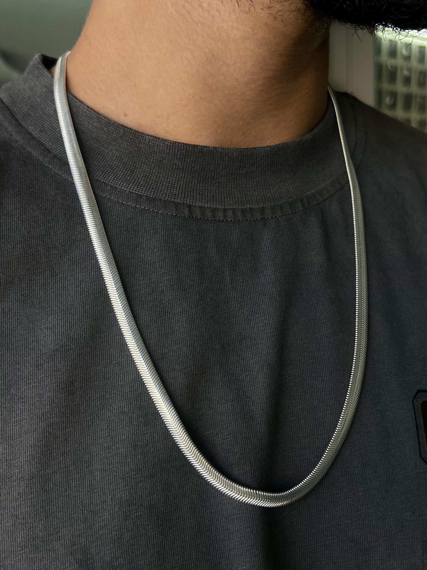 Snake Chains for Men's Sterling Silver 925s- 4 Sizes-