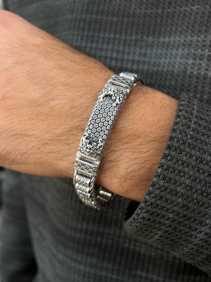 Dragon Spirit Bracelet Sterling Silver 925s-(21cm-12mm)