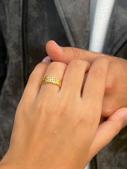 Premium-Thick Couple Band Ring - 925Silver-7mmولك فى القلب مستقر ومقام)؛)