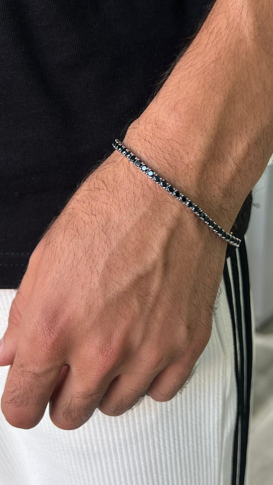 Thick Tennis Bracelet – Box Lock -  Sterling Silver 925s