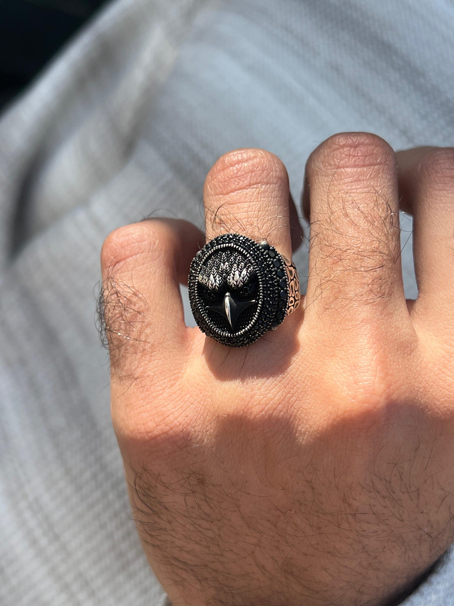 Dark Eagle Ring -Sterling Silver 925s