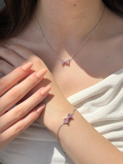 Elegant Bow Jewelry Set –s925 Sterling Silver
