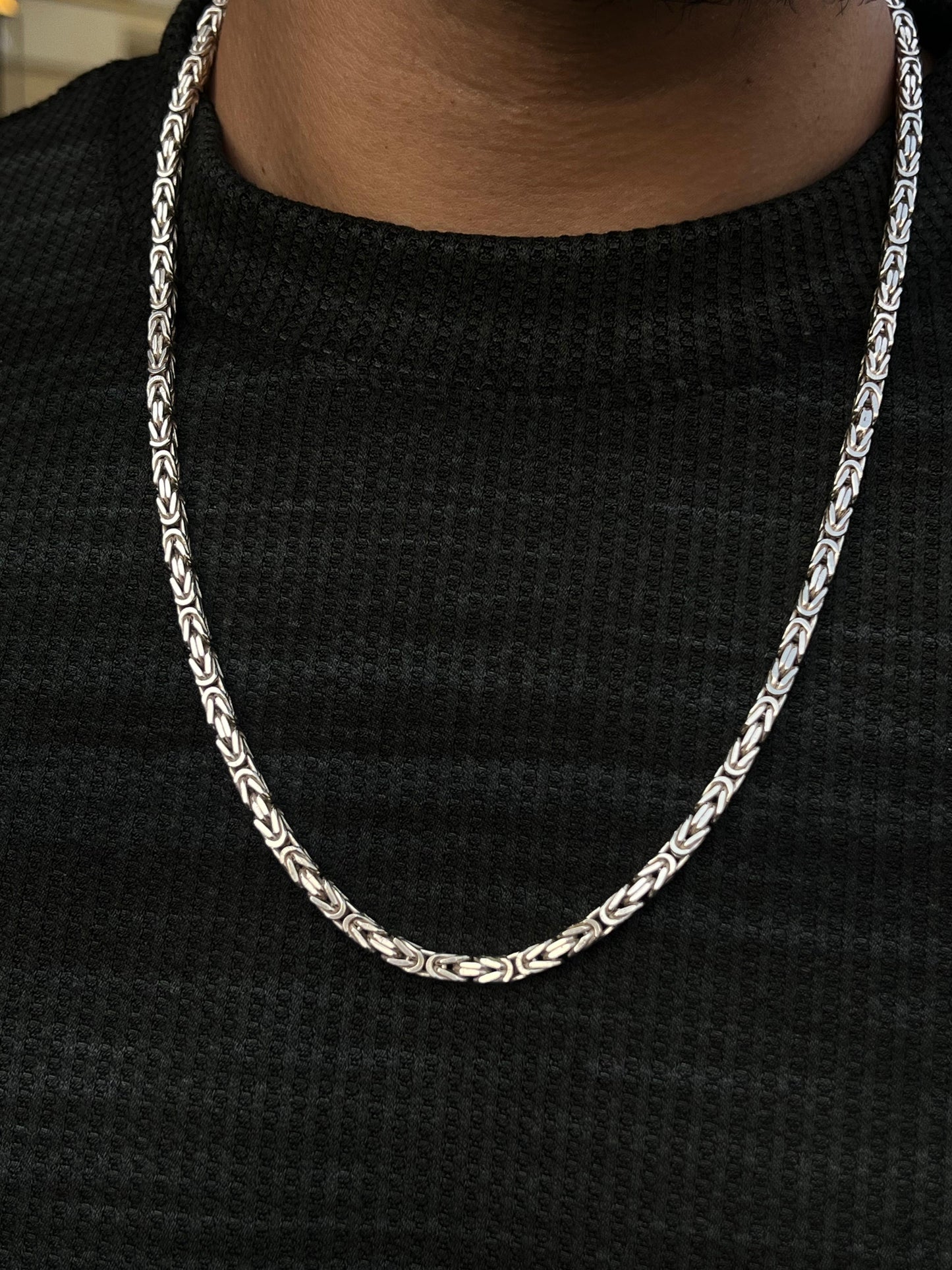 Clean King Necklace Sterling Silver 925s-(60cm-5mm)