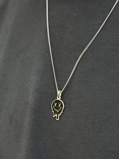 Drip Dead Smile Necklace for Men's Sterling Silver 925s