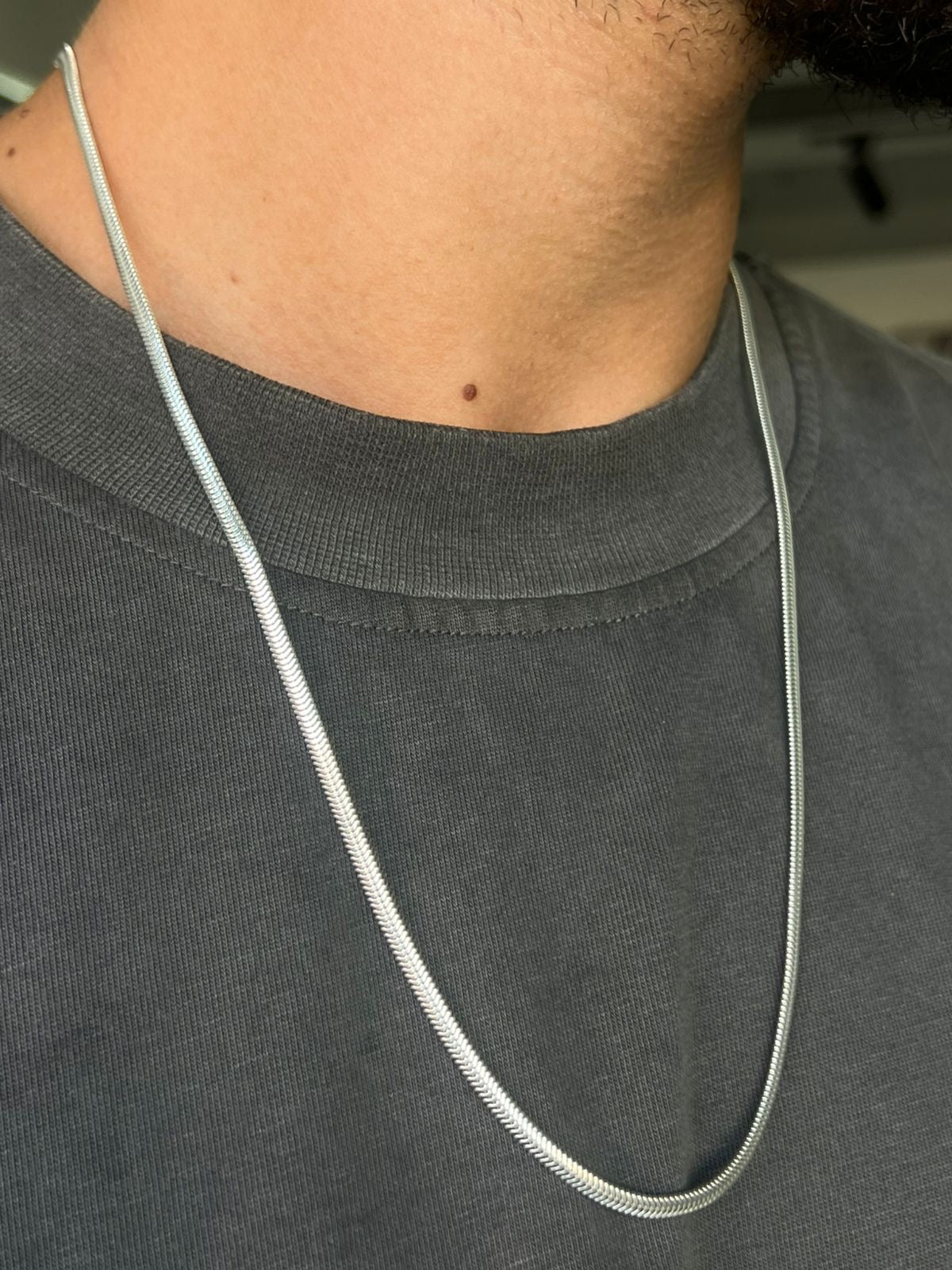 Snake Chains for Men's Sterling Silver 925s- 4 Sizes-