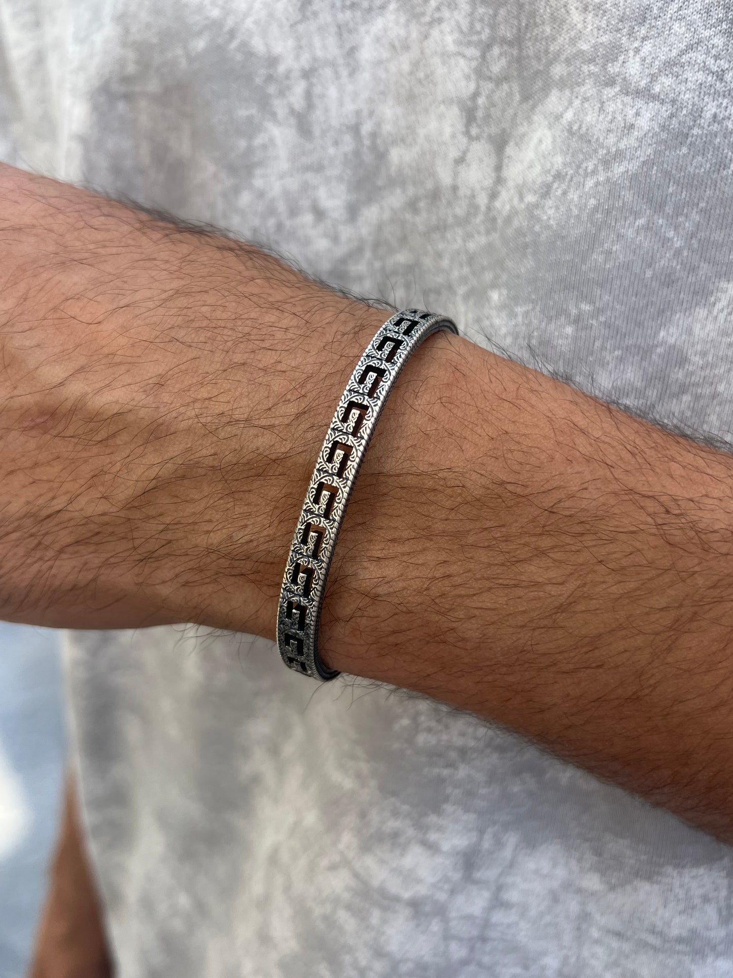 Stamped GUCCI Bangle bracelet -S925 Sterling Silver for men -