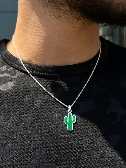 Cactus Necklace for Men's Sterling Silver 925s🌵