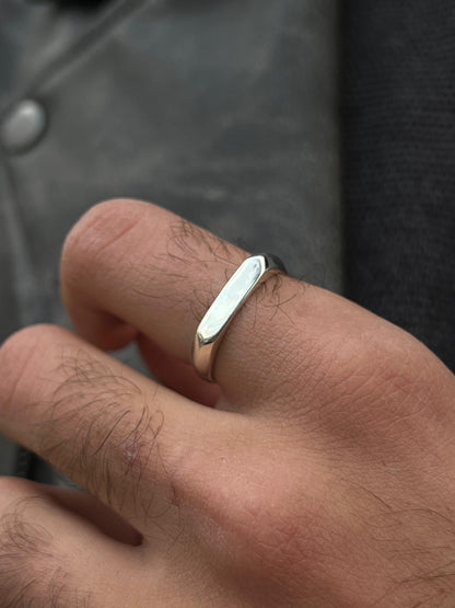 Blank Ring for Men in Sterling Silver 925s