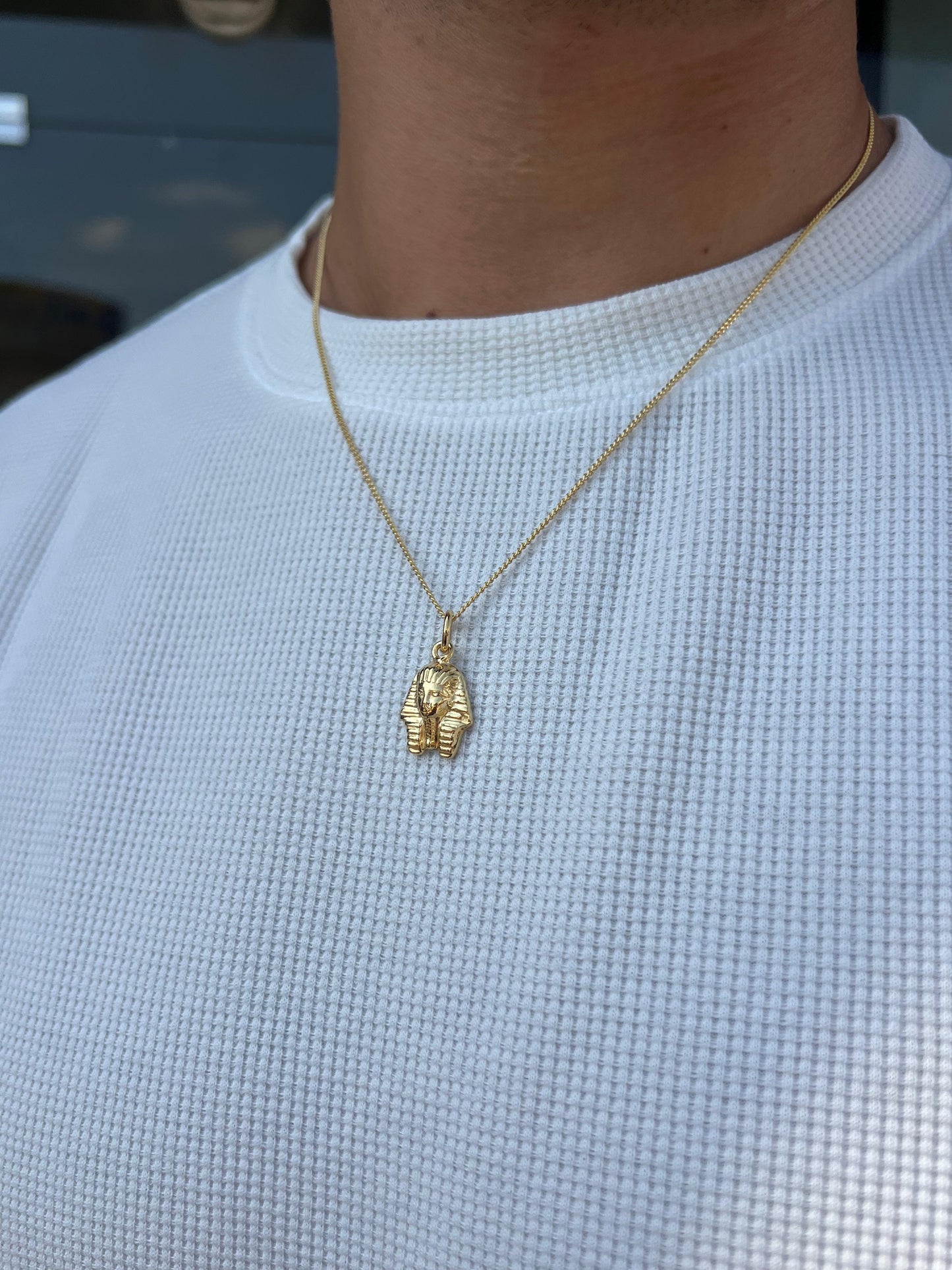 Premium- Sphinx Necklace in Sterling Silver 925s- Real 21K Gold Plated